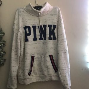 Pink half zip sweater